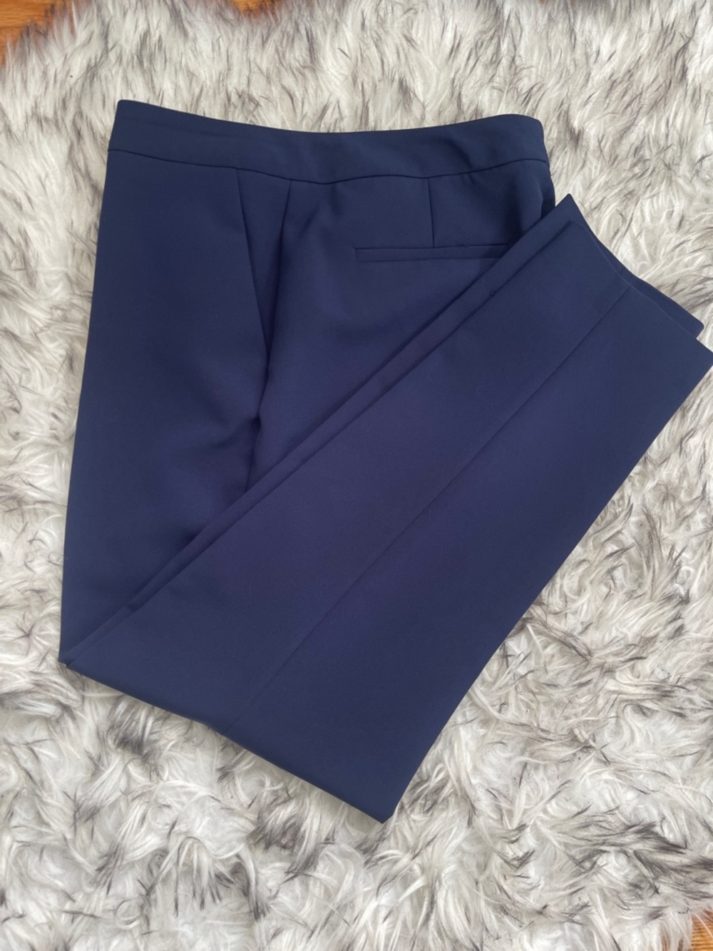 Halogen Navy Straight-Leg Dress Pants